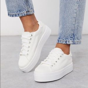 White Platform Sneakers